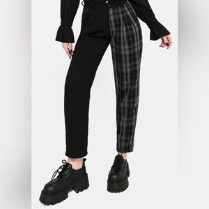 Disturbs Checkmate High Waist Tapered Trousers
